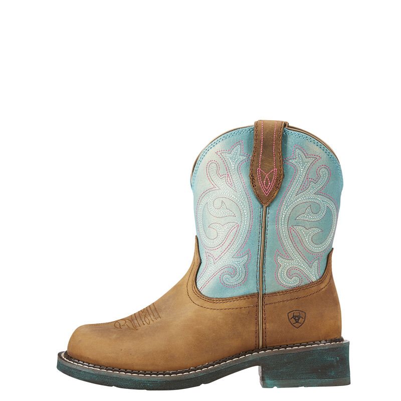 Ariat Fatbaby Heritage - Western Laarzen Bruin / Turquoise Dames - 20158-645